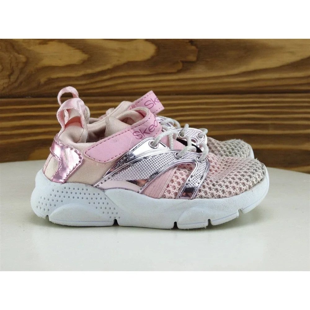 SKECHERS Sz 5 Toddler Shoes‎ Girls Sneaker Pink Synthetic Medium